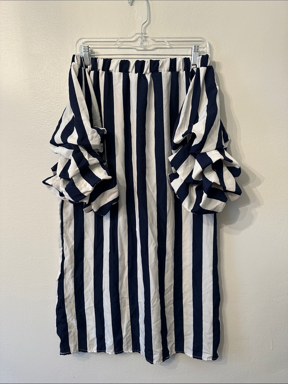 New Feeling Striped Off-the-Shoulder Dress